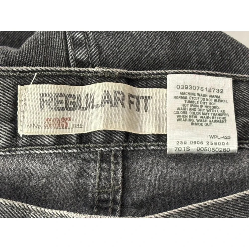 Levi's‎ 505 Straight Leg Jeans Mens Gray Denim Cotton Regular Fit Outdoor 38x29